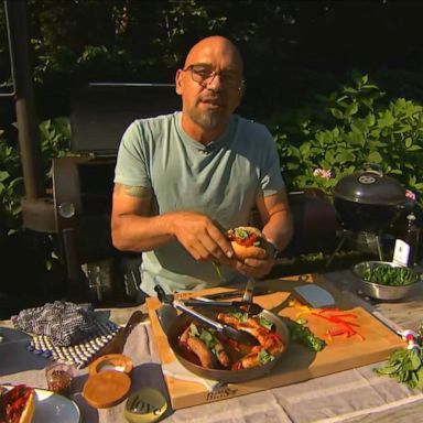 VIDEO: Make Michael Symon’s sausage and peppers with broccoli rabe