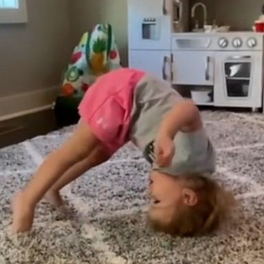 VIDEO: 1-year-old is all of us attempting a gymnastics routine after watching the Olympics 