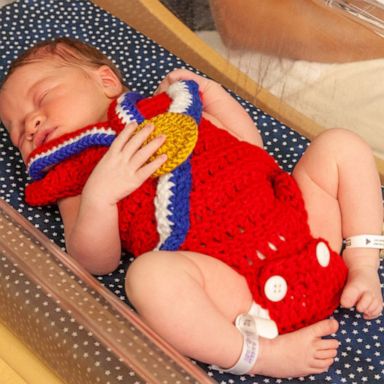 VIDEO: These newborns take home the gold with their Olympic-themed outfits