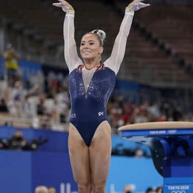 VIDEO: Simone Biles cheering on teammate Mykayla Skinner from stands