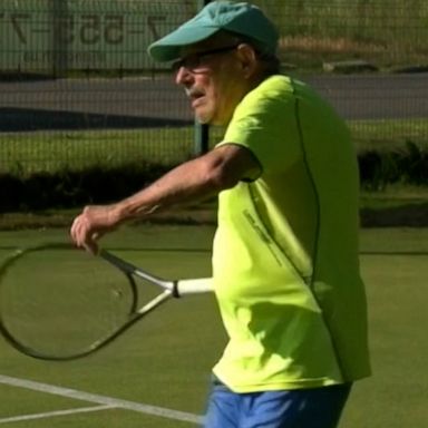 VIDEO: 97-year-old tennis player becomes world's oldest tennis player 