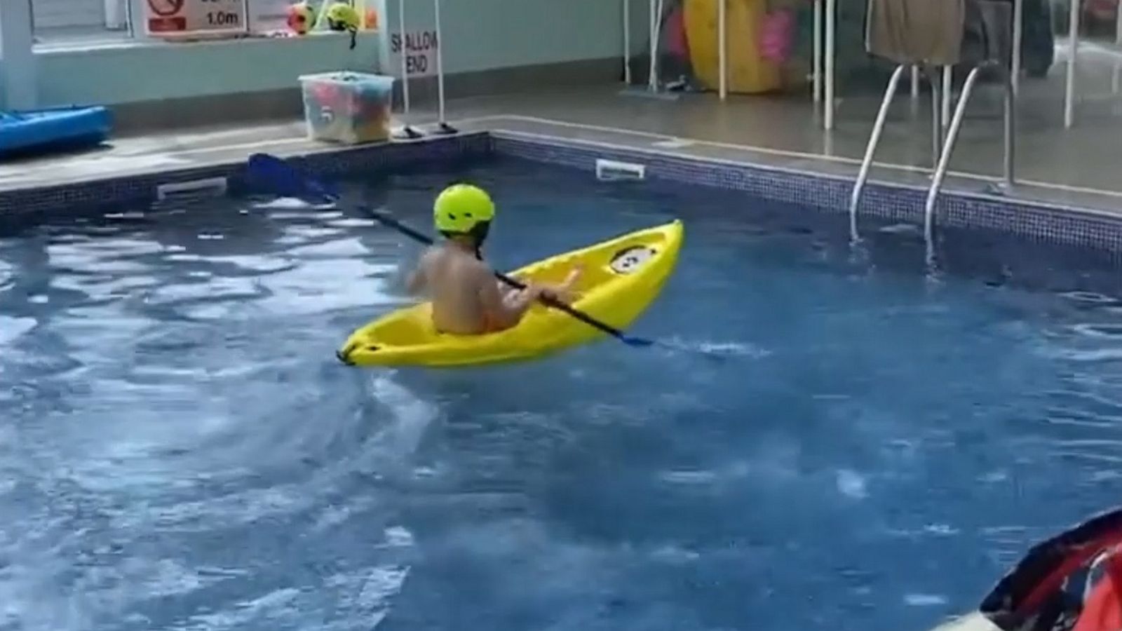 VIDEO: This boy turned a pool into an Olympic venue, and we're here for it