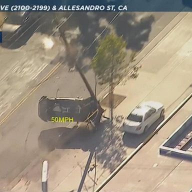 VIDEO: Dramatic high-speed chase ends in spectacular car crash