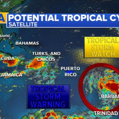 VIDEO: Tropical system strengthening in Gulf