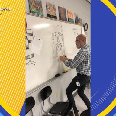 VIDEO: Teacher amazes with unique drawing skills