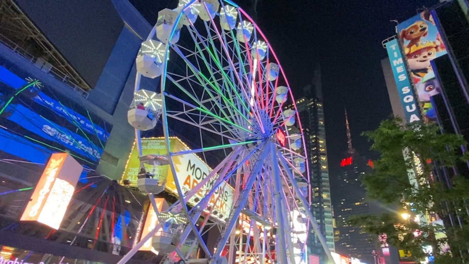 VIDEO: Experience Times Square’s newest attraction, a giant Ferris wheel