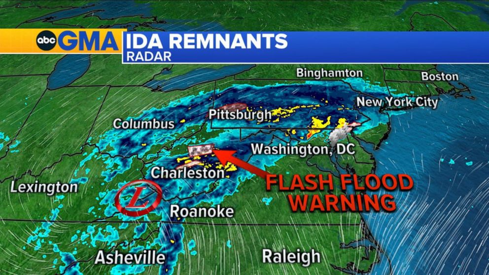 Video Severe Weather Warnings As Ida Moves Northeast Abc News