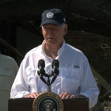 VIDEO: Biden tours devastation in Louisiana as hundreds of thousands are still without power