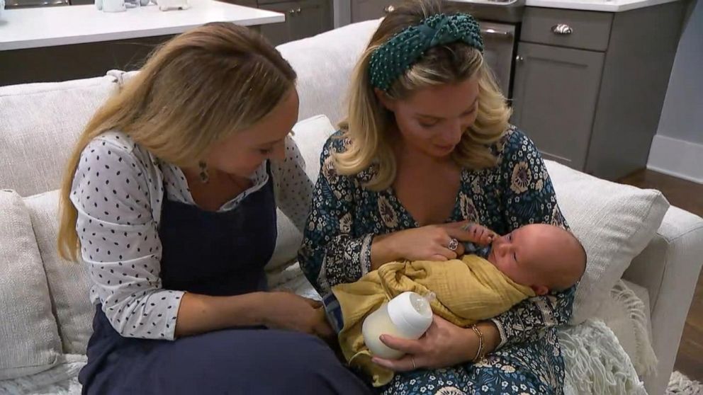 Woman gives birth to twin sister's baby she carried after sister battled  cancer - Good Morning America