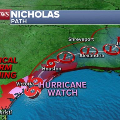 VIDEO: Tropical Storm Nicholas makes landfall in Texas