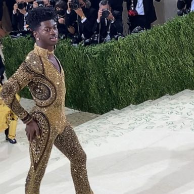 VIDEO: Watch Lil Nas X transform into his gold bodysuit at the MET Gala