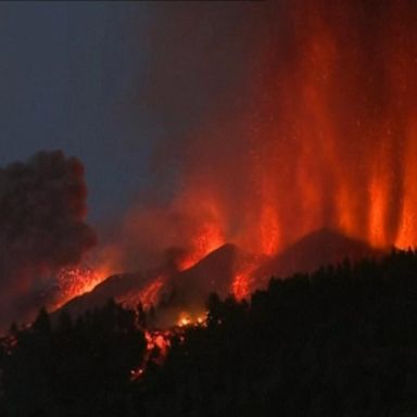 VIDEO: Volcano eruption destroys over 100 homes in Canary Islands