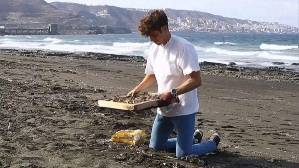 VIDEO: Designer transforms plastic waste found on coastlines into furniture