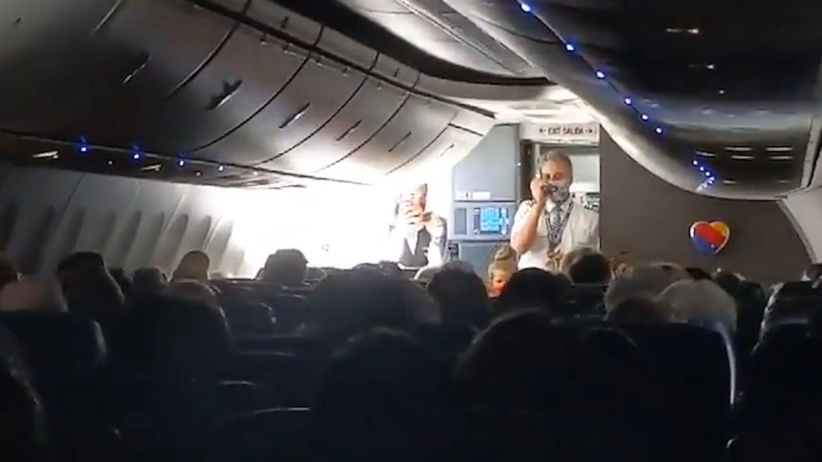 VIDEO: Southwest Airline crew lead birthday song for twin girls on board with all passengers