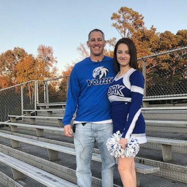 VIDEO: This father is his daughter’s biggest cheerleader — literally 