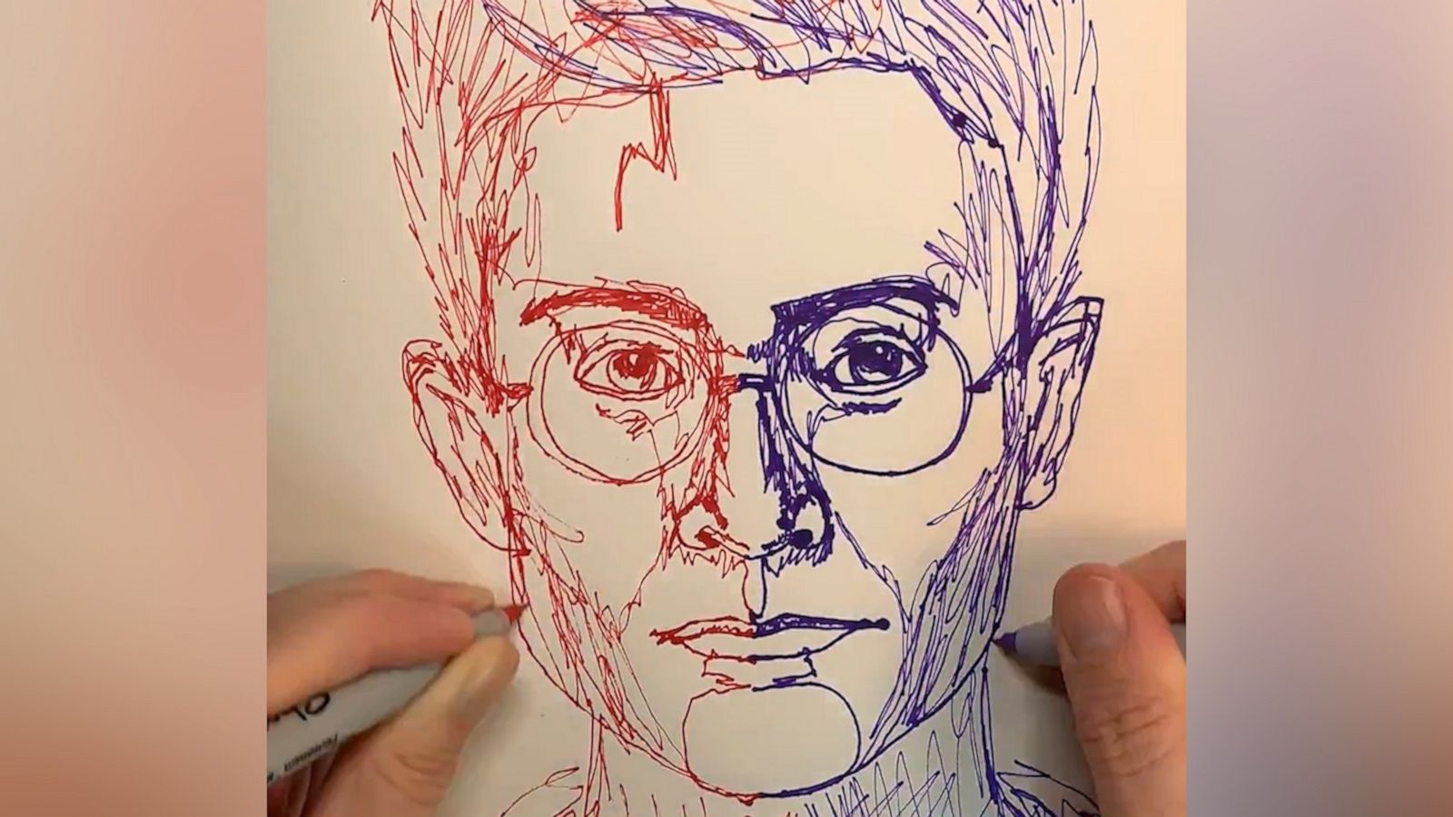 VIDEO: Ambidextrous artist wows TikTok with his unique skill