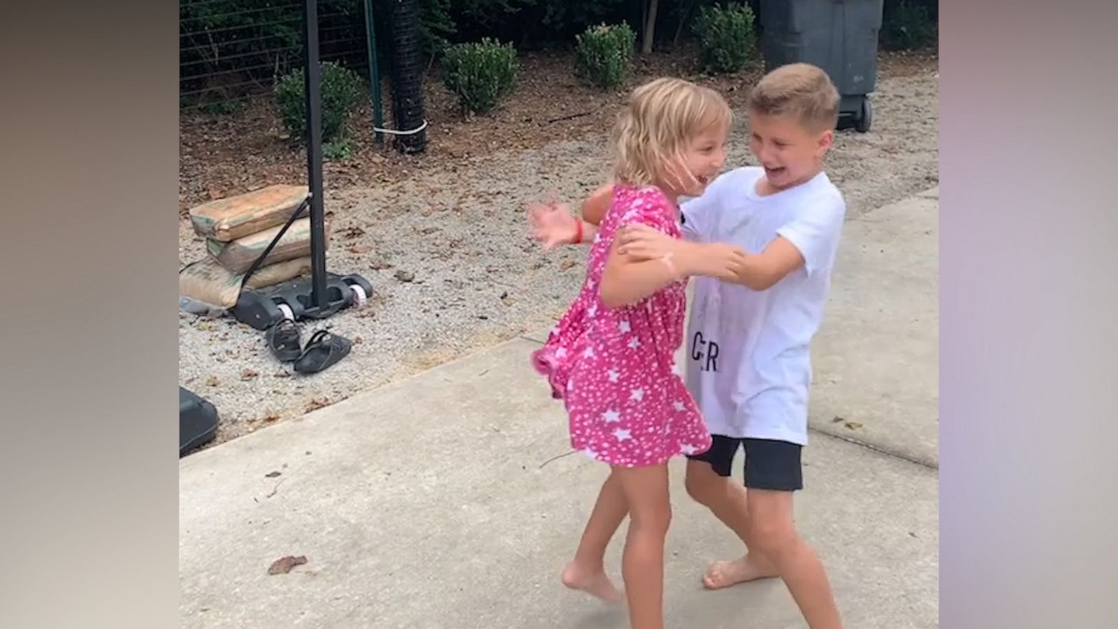 VIDEO: Brother celebrates little sister’s first basketball shot