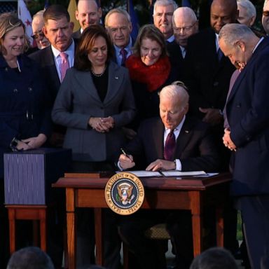 VIDEO: Biden signs $1.2T infrastructure bill: 'America is moving again'