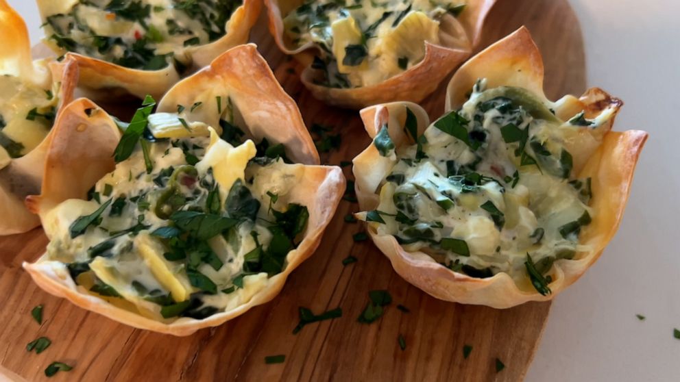 VIDEO: We may have found the perfect appetizer: ‘Spinach Artichoke Dip Wonton Cups’ 