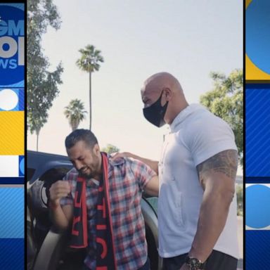 VIDEO: Dwayne 'The Rock' Johnson gives holiday surprise to deserving veteran