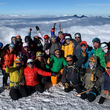 VIDEO: This couple hiked a 19,347-foot volcano before their wedding