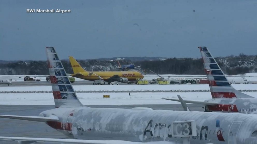 US flight cancellations ease a bit but still running high