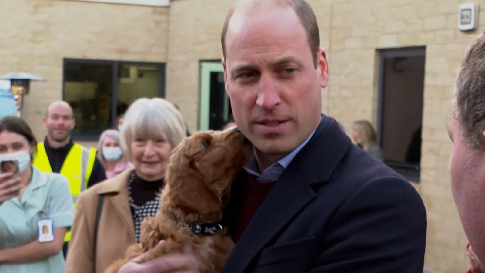 VIDEO: Prince William gets kissed by a sweet puppy