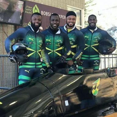 VIDEO: 4-man Jamaican bobsled team returns to Winter Olympics for first time since 1998