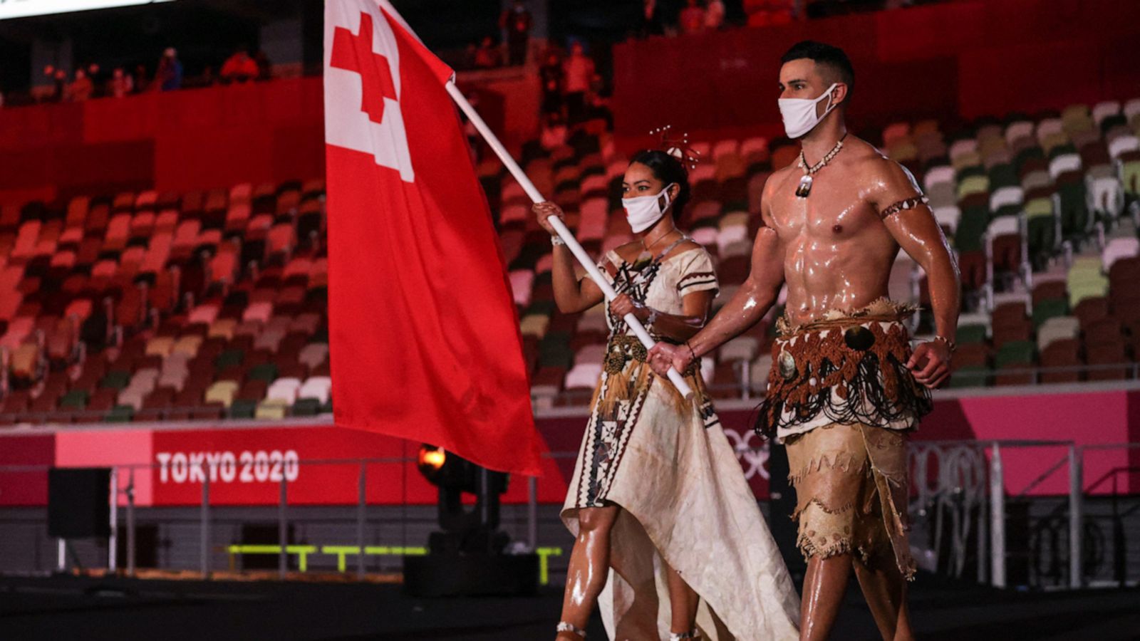 VIDEO: Tonga flag bearer working to help homeland after devastating volcano, tsunami