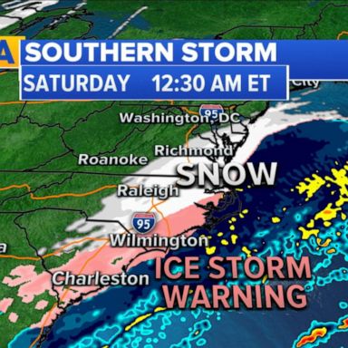 VIDEO: Winter storm warning from Texas to Virginia