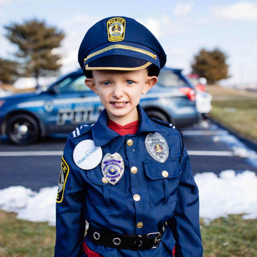 Make-A-Wish grants little boy dream of becoming a police officer - Good ...