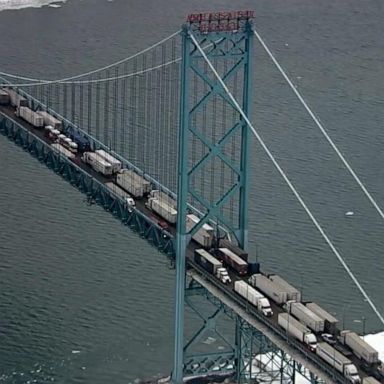 VIDEO: COVID restriction protesters block traffic at US-Canada border