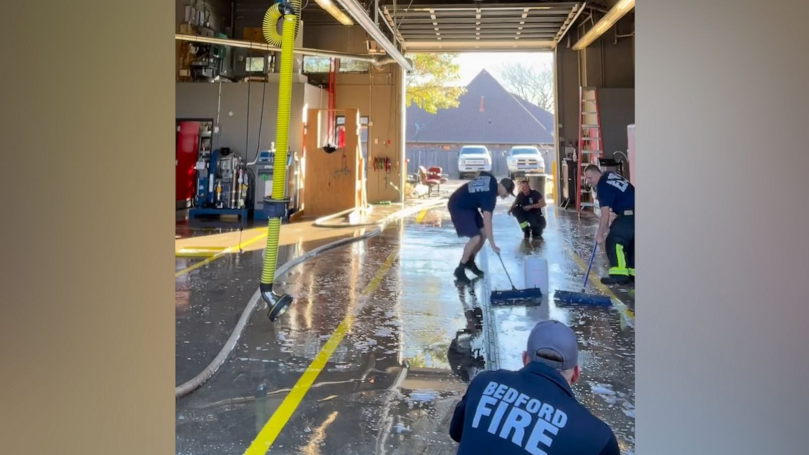 VIDEO: Firefighter crews inspired by the Winter Olympics show off their curling skills