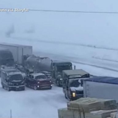 VIDEO: Massive storm brings snow to the Midwest