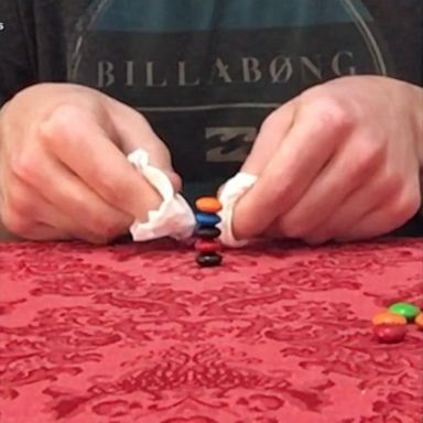 VIDEO: Man sets new world record using M&M's