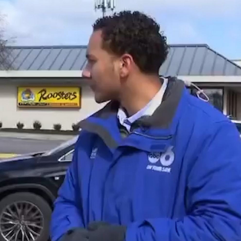 VIDEO: Reporter gets a surprise visit from mom while on the job