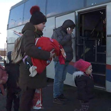 VIDEO: Thousands flee Ukraine to escape the violence