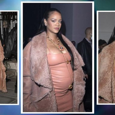 VIDEO: Rihanna steps up her style while showing off baby bump at Paris Fashion Week