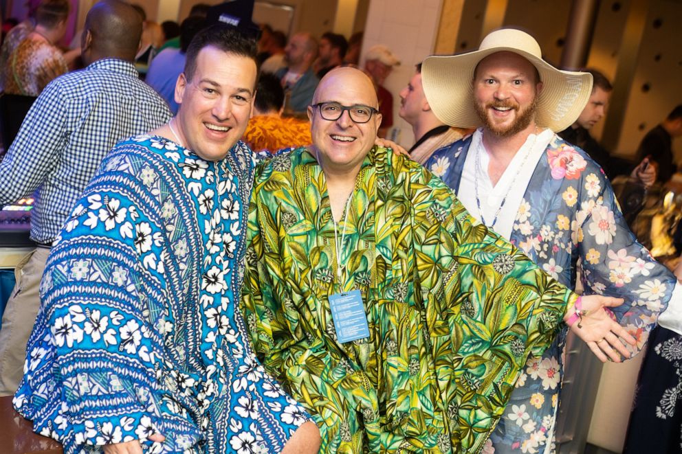 PHOTO: The "Caftan Party" at the Celebrity Infinity "Golden Girls" cruise in 2020.