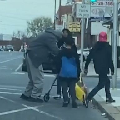 VIDEO: Kids help elderly man cross the street, then get a surprise