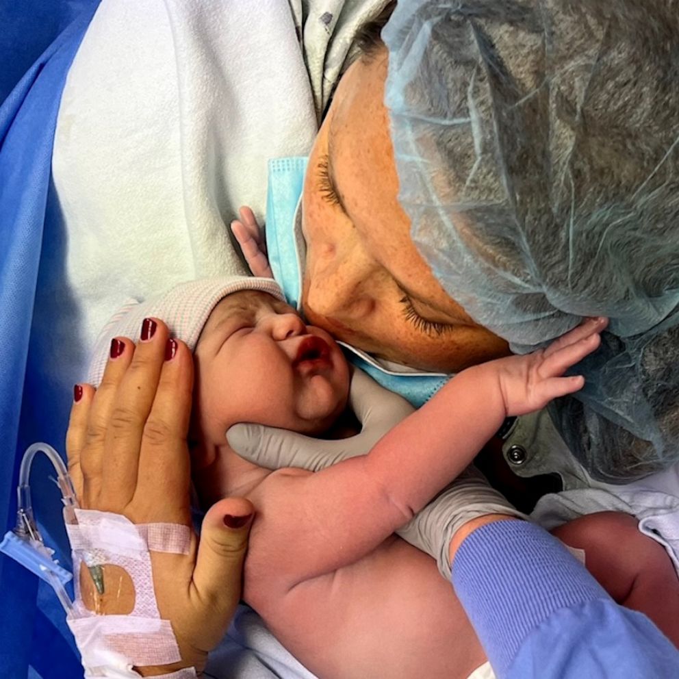 Mom felt ‘reassured’ using hospital camera that let her see her son during  C-section