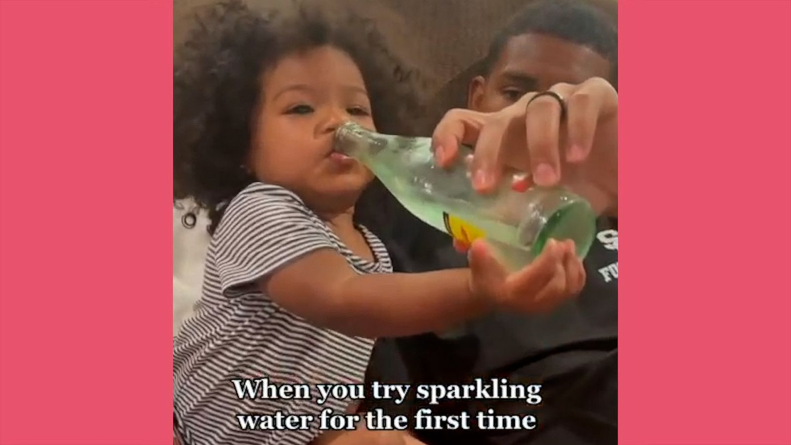 VIDEO: Toddler has the most adorable reaction to trying seltzer for the first time