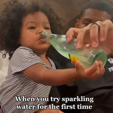 VIDEO: Toddler has the most adorable reaction to trying seltzer for the first time 