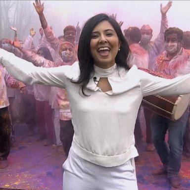 VIDEO: 'GMA' celebrates Holi, the Hindu festival of colors