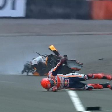 VIDEO: MotoGP racer survives massive crash in Indonesia