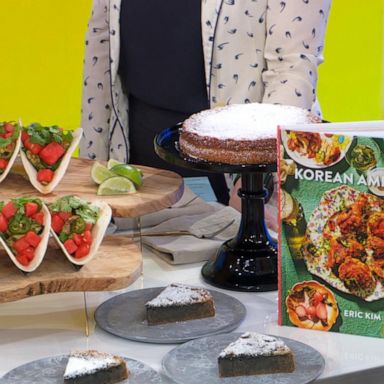 VIDEO: Make Eric Kim’s jalapeño-marinated chicken tacos and chewy black sesame rice cake