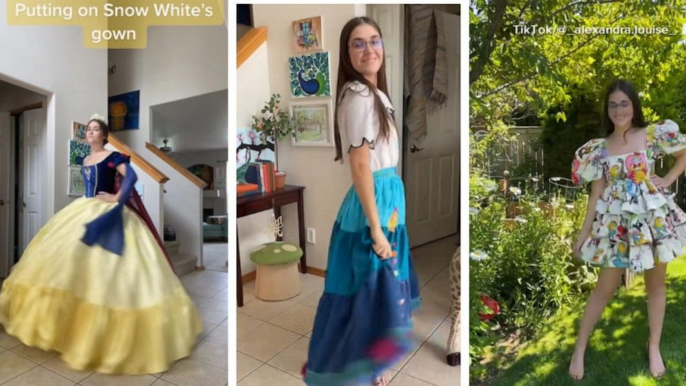 VIDEO: TikToker goes viral for recreations of Disney princesses’ dresses
