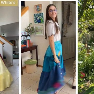 VIDEO: TikToker goes viral for recreations of Disney princesses’ dresses