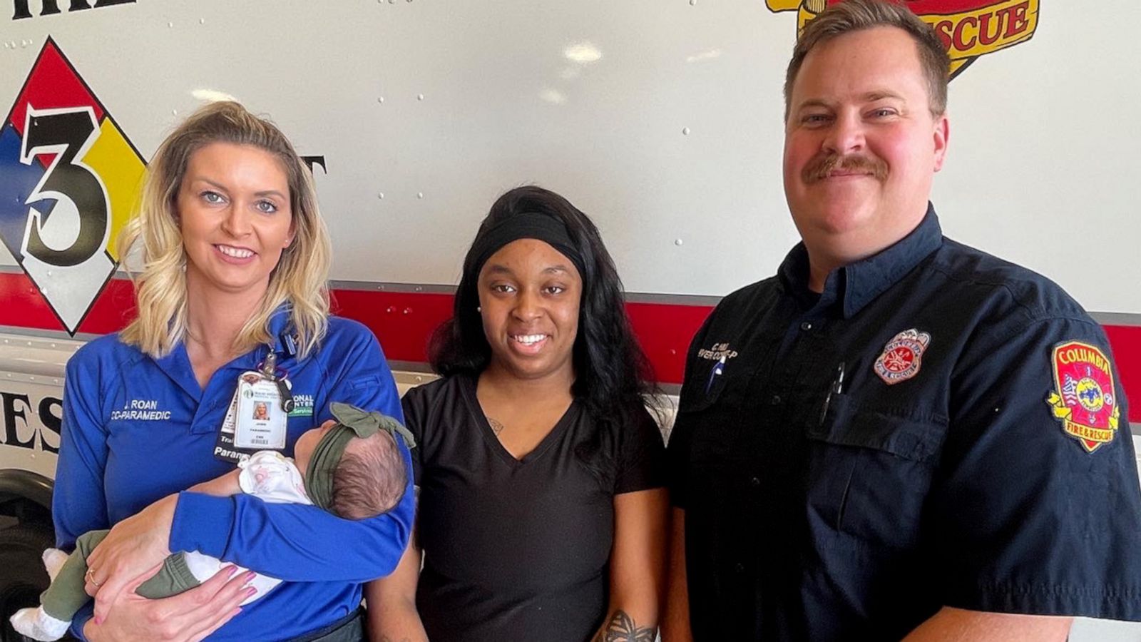 VIDEO: First responders named godparents after saving newborn's life