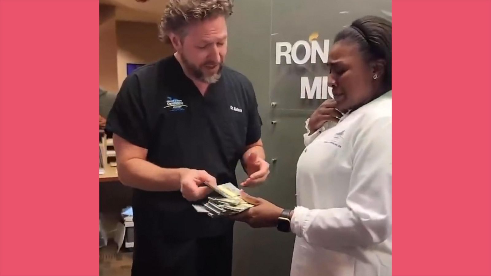 VIDEO: Dental specialist gets surprised with $20K for 20 years of work in emotional video